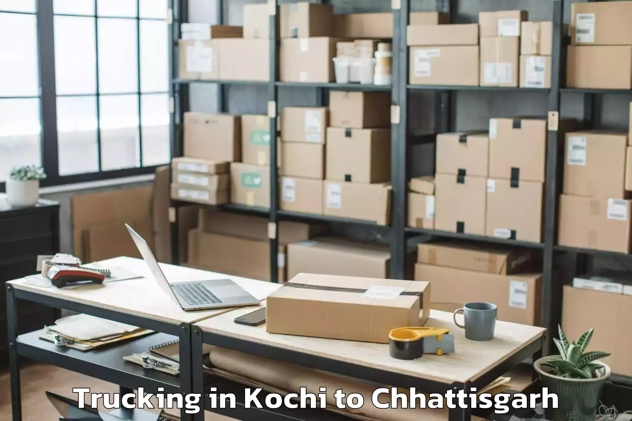 Book Kochi to Balod Trucking Online